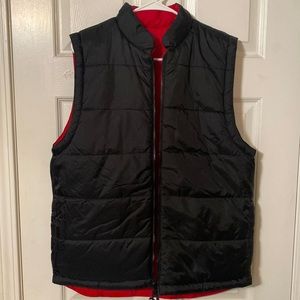 Men's Reversible Puffer Vest Black/Red - Size Medium